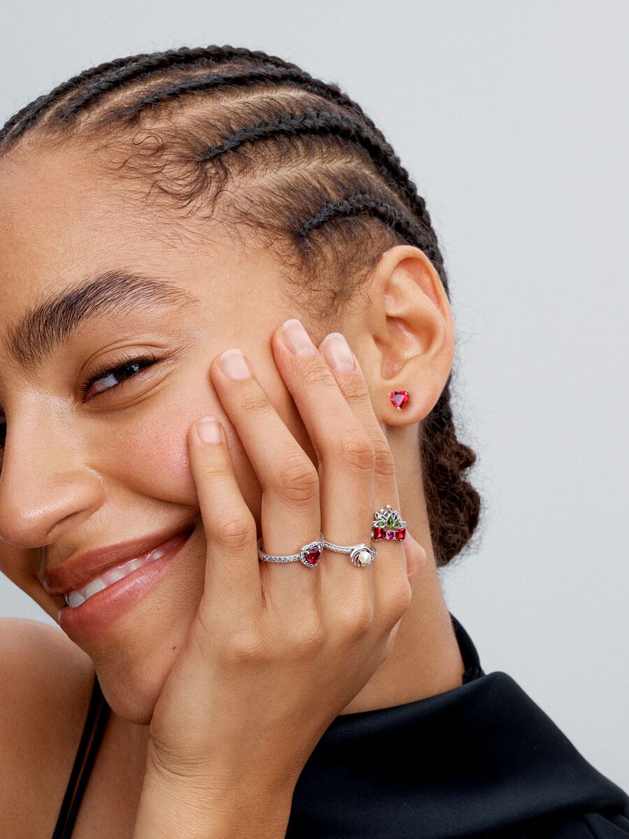Anillo Pandora Perla Cultivada de Agua Dulce Tratada Concha Princesa Ariel de Disney