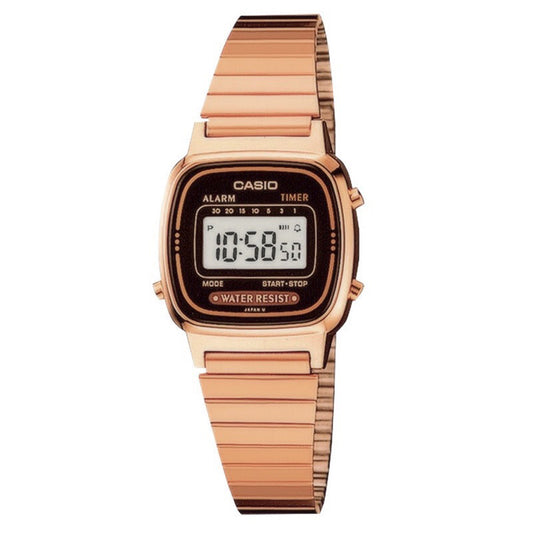 Reloj Casio Vintage Pequeño Rose Gold Con Negro