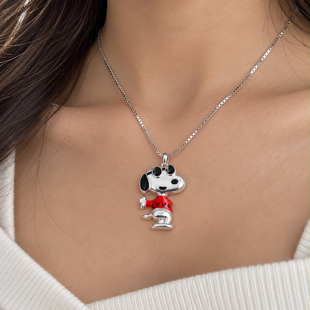 Collar Pandora De Snoopy