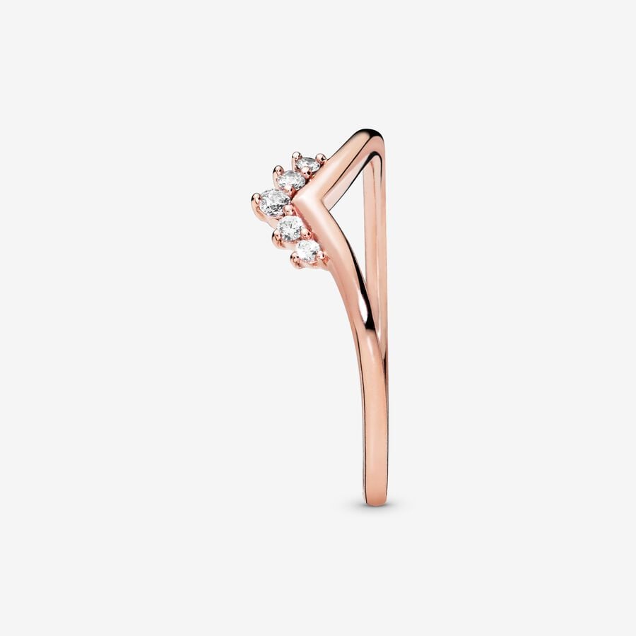 Anillo Pandora Tiara Wishbone Rose Gold