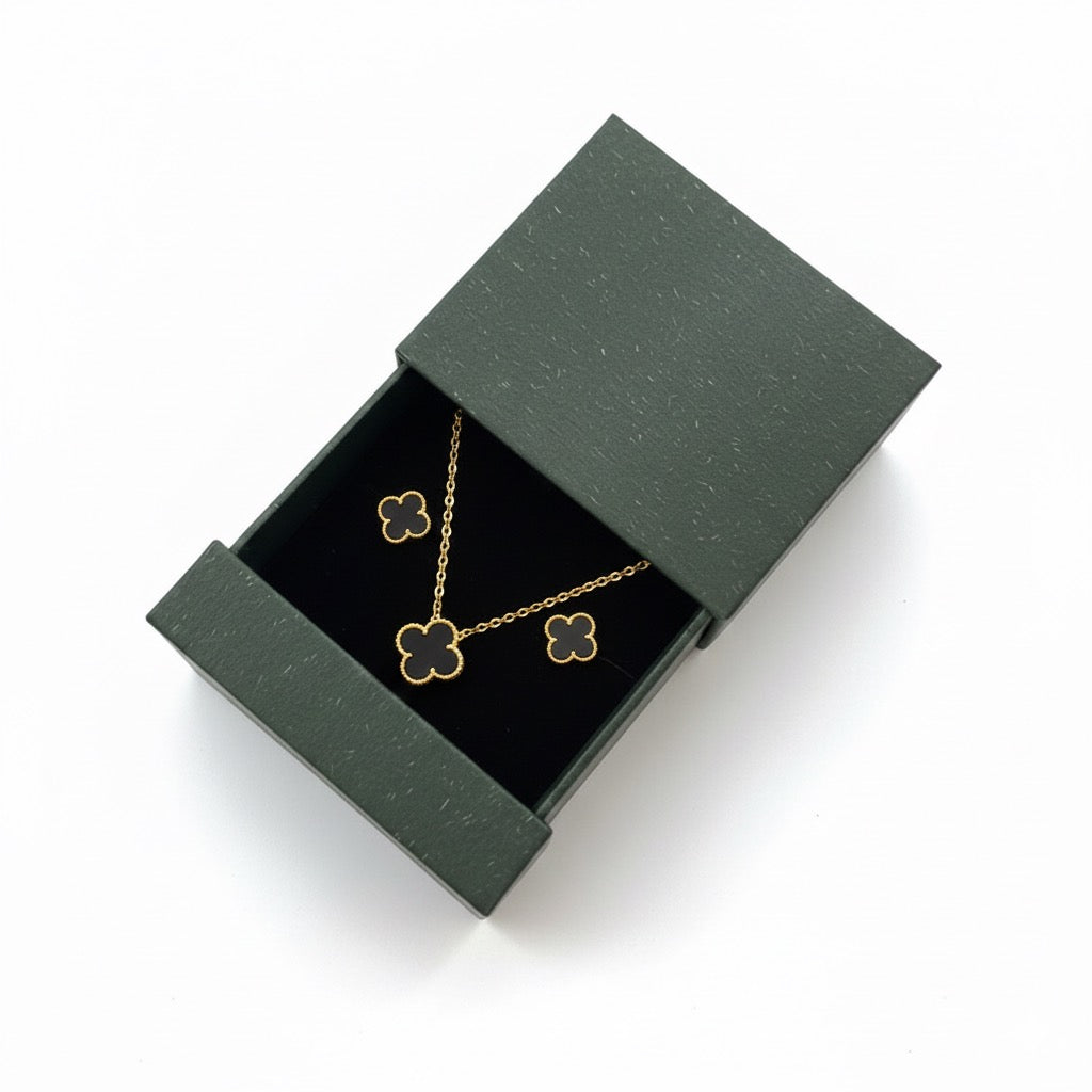 Caja de Regalo Verde Grande Estilo Van Cleef