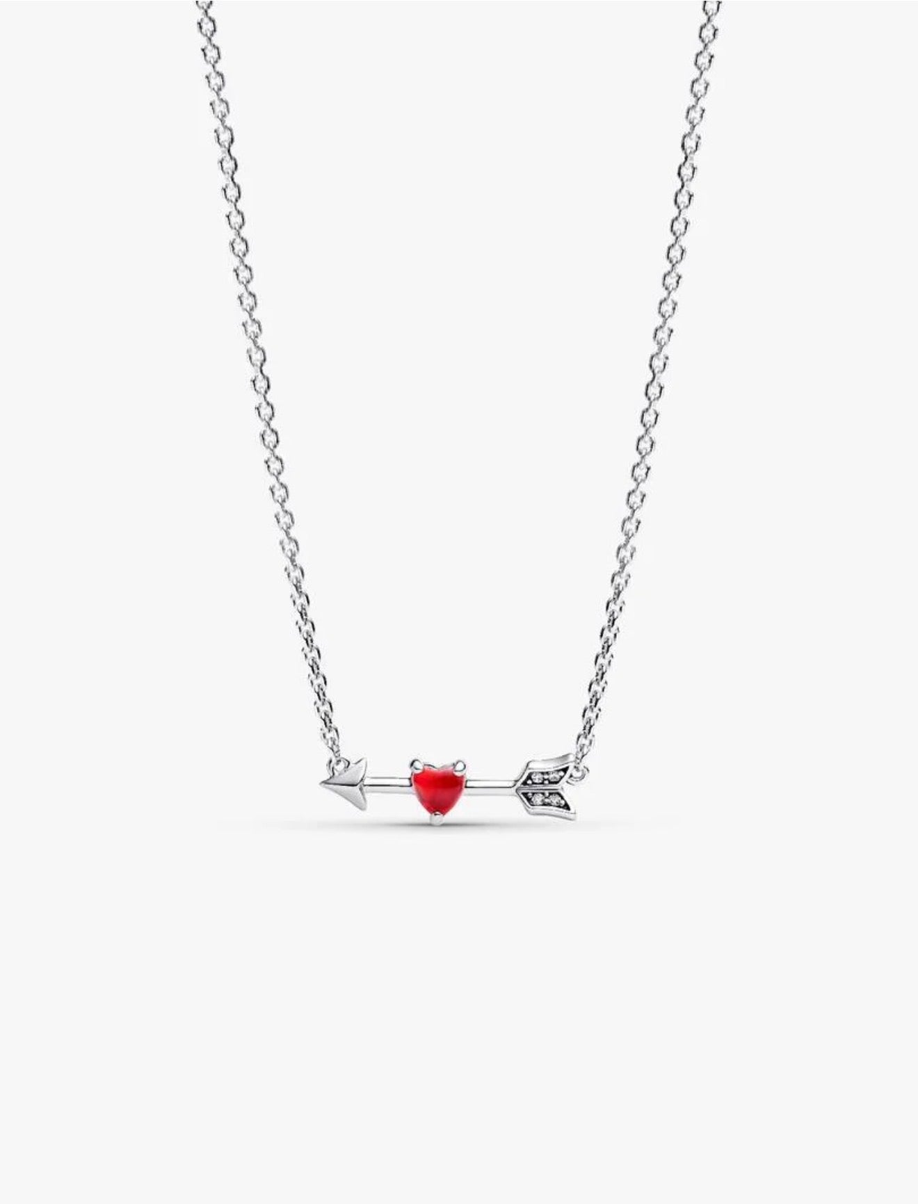 Collar Pandora Flecha y Corazón Cristal de Murano