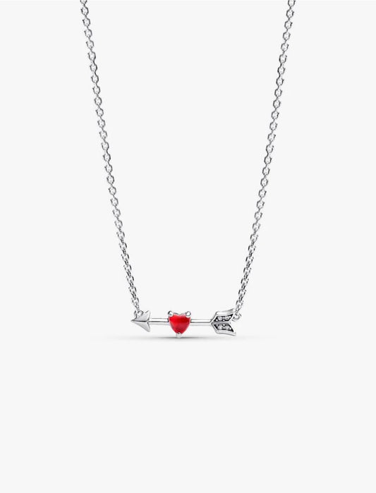 Collar Pandora Flecha y Corazón Cristal de Murano