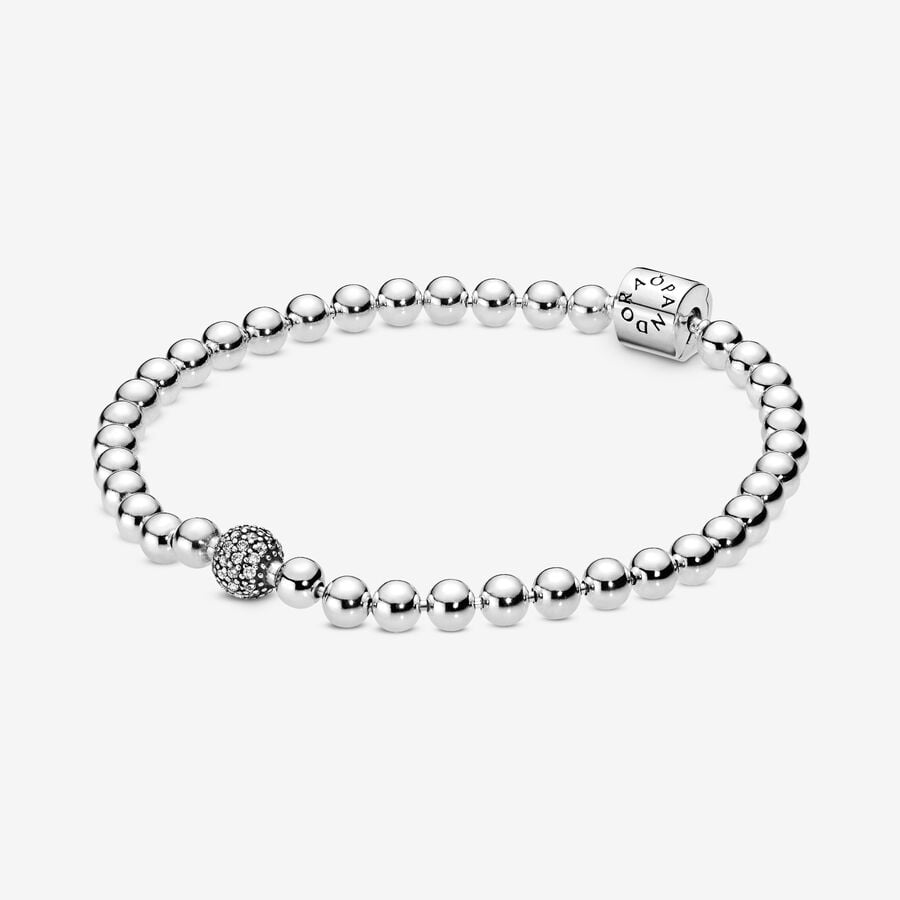 Pulsera Pandora De Cuentas y Pavé