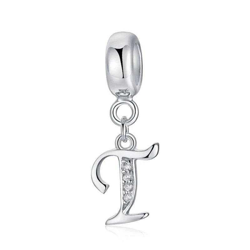 Charm Pandora Inicial Abecedario Cursiva Colgante De La A-Z
