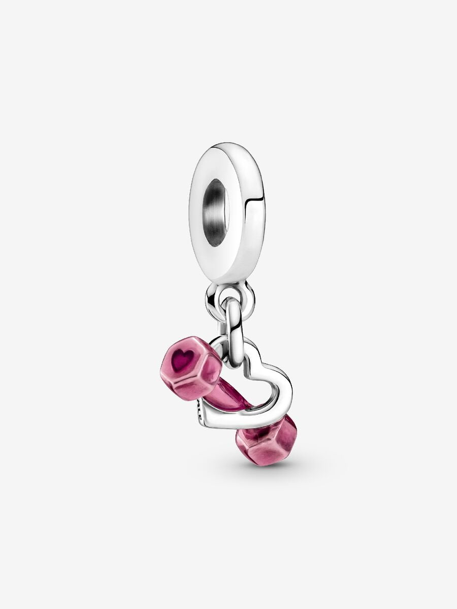 Charm Pandora Colgante Corazón Con Mancuerna