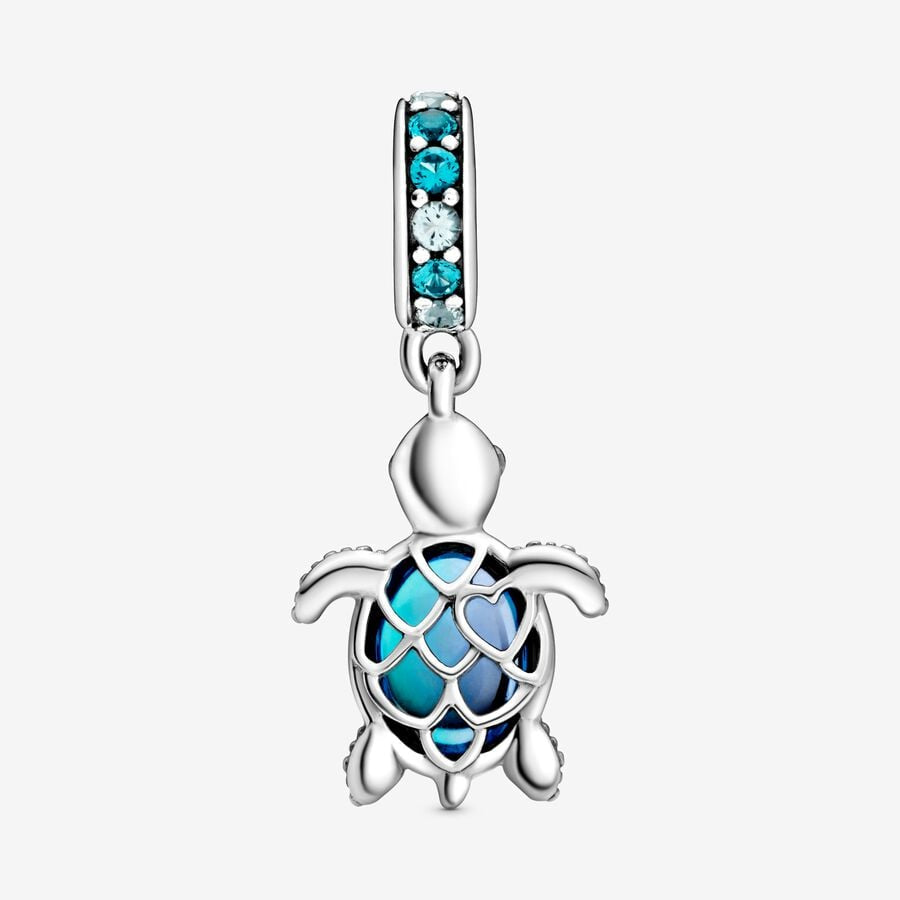 Charm Pandora Colgante Tortuga Marina Azul