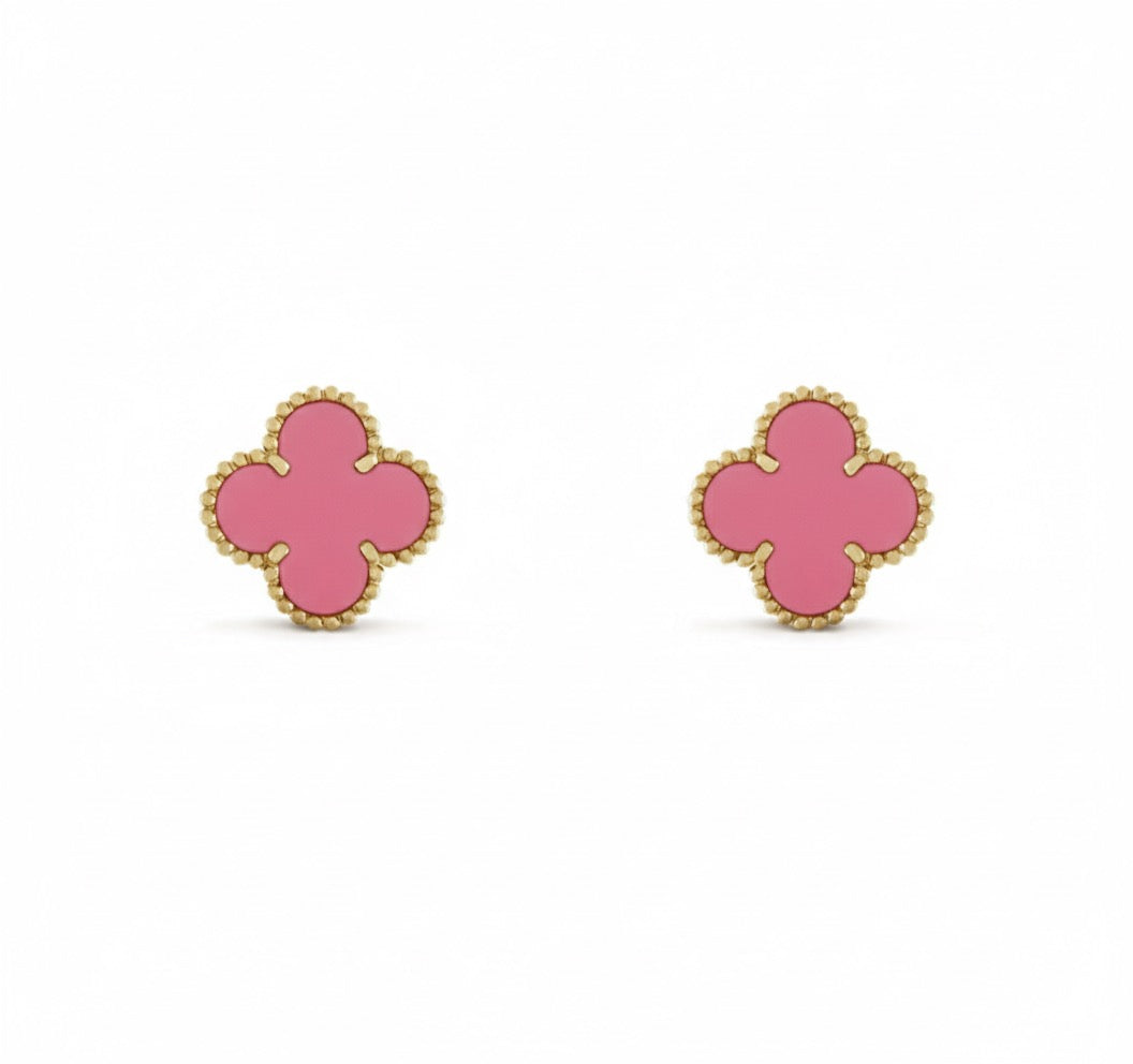 Aretes Van Cleef Vintage Alhambra Rosa