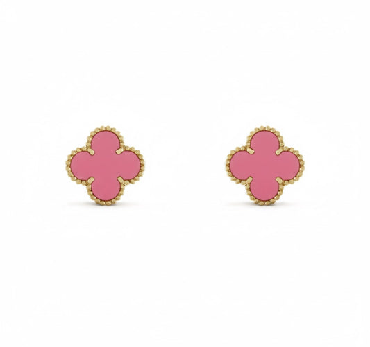 Aretes Van Cleef Vintage Alhambra Rosa