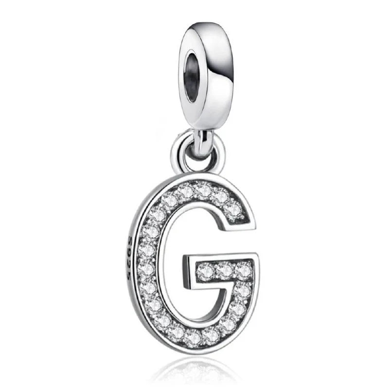 Charm Pandora Inicial Abecedario Brillante en Molde de la A-Z