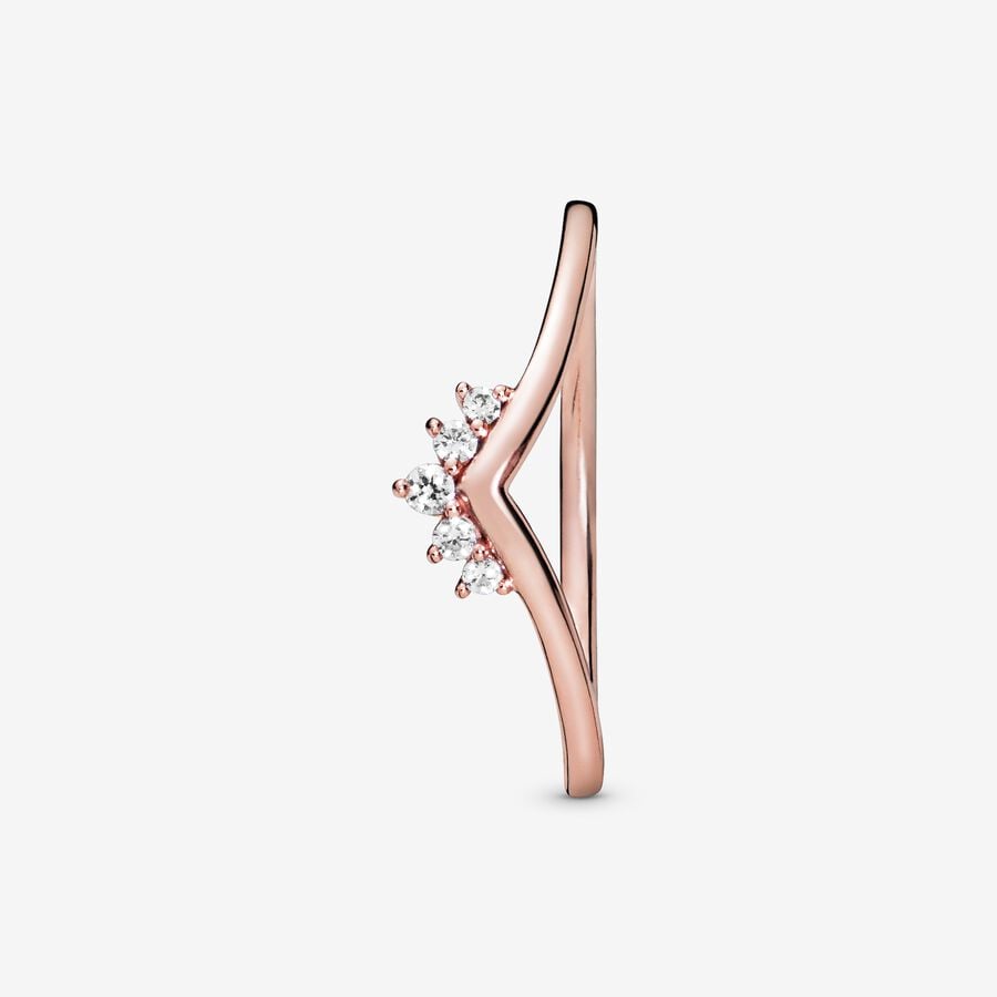 Anillo Pandora Tiara Wishbone Rose Gold