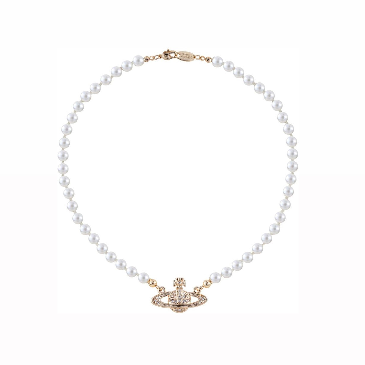 Collar de perlas Saturno dorado Vivienne Westwood