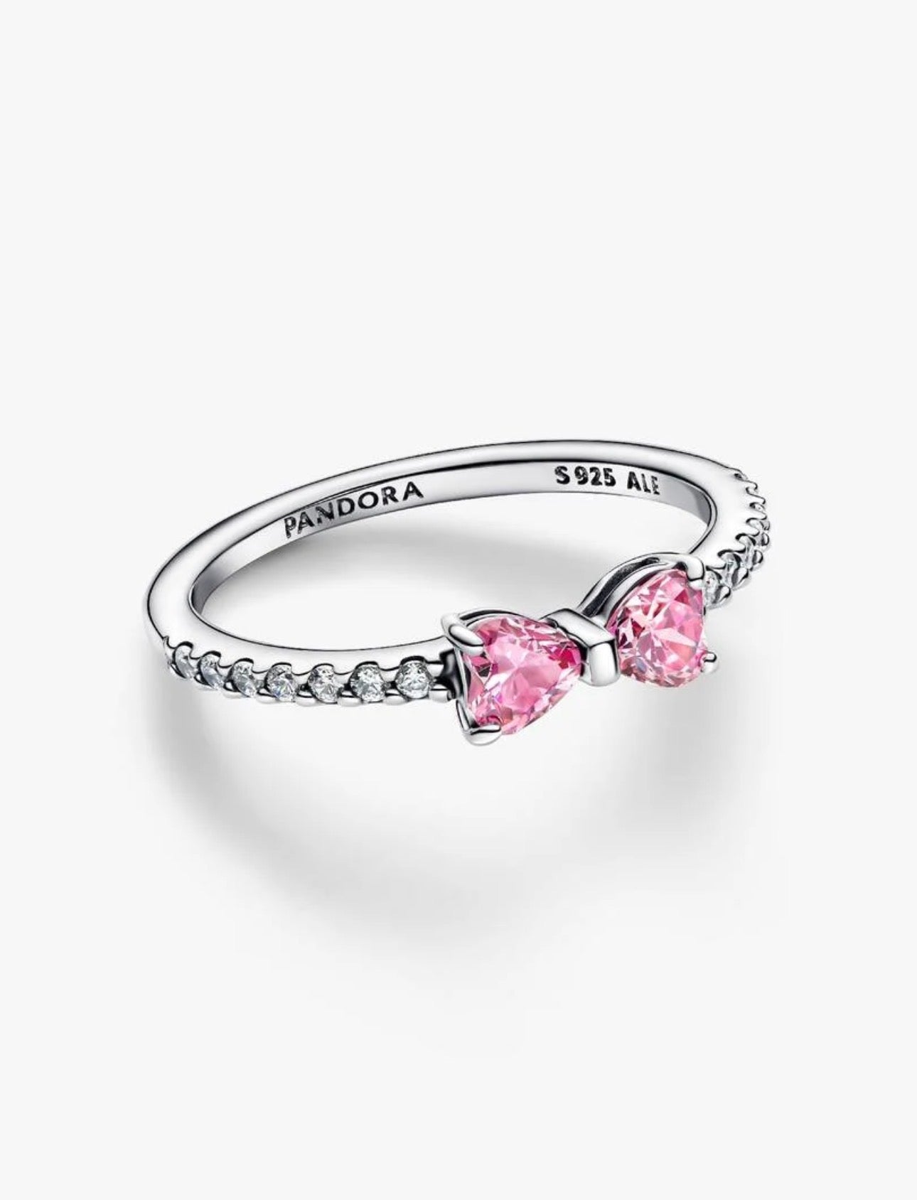 Anillo Pandora Lazo Rosa Brillante