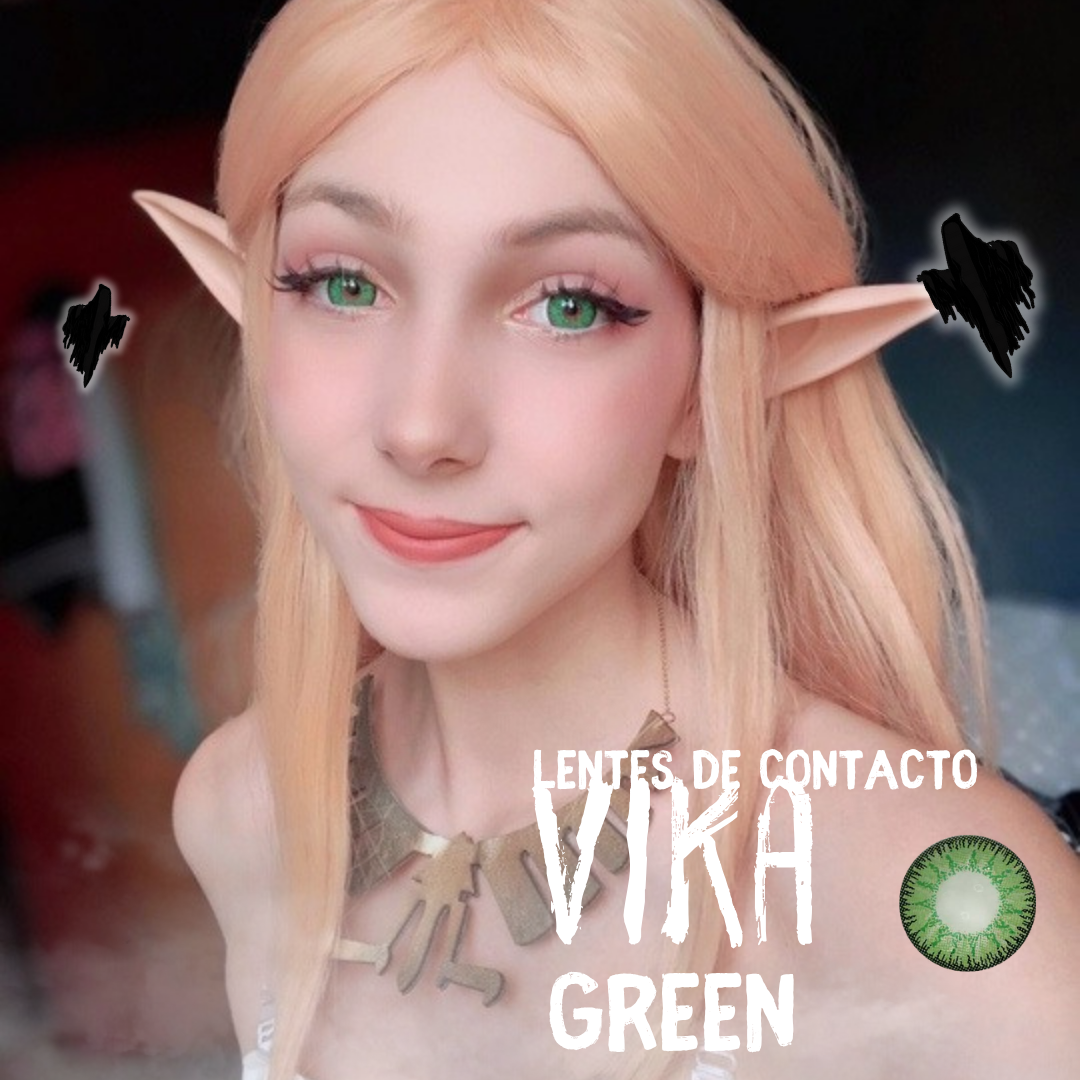 Lentes De Contacto Meetone Halloween Tono Vika Green