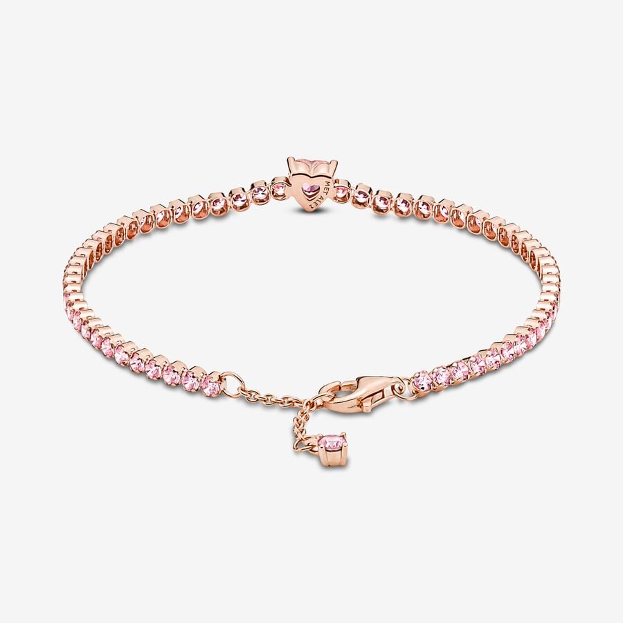 Pulsera Pandora Corazón Brillante Rose Gold