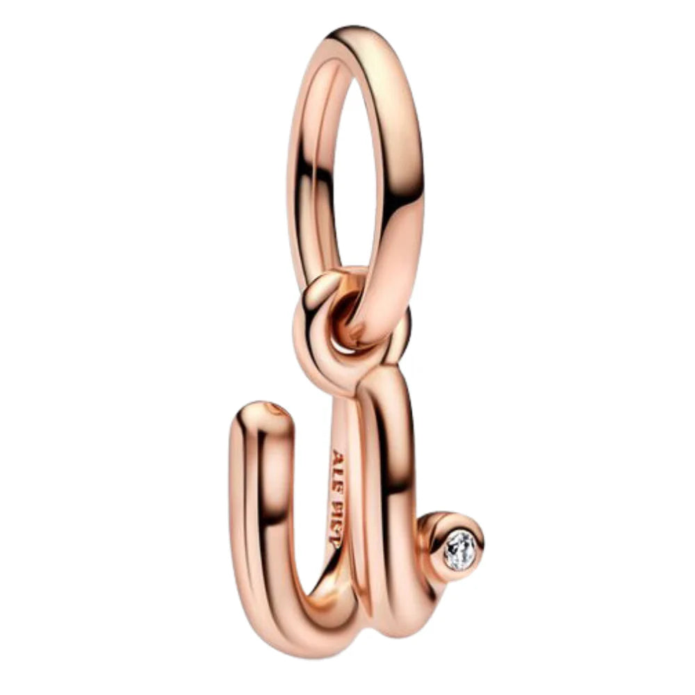 Charm Pandora Inicial Abecedario de la A - Z minúscula Rose Gold