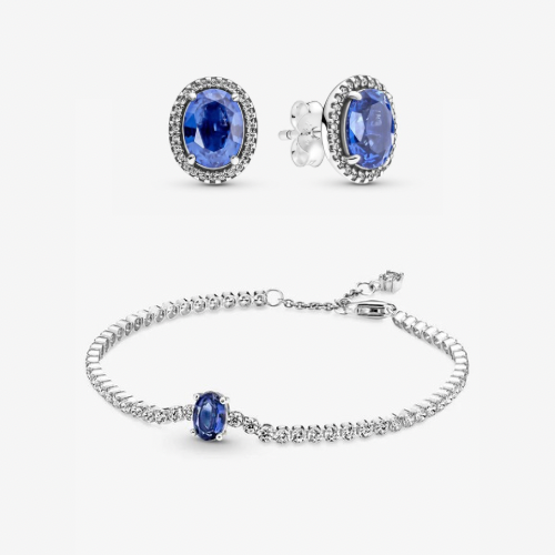 Set Pandora Círculo Azul Brillante