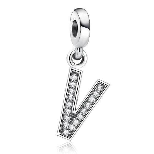 Charm Pandora Inicial Abecedario Brillante en Molde de la A-Z
