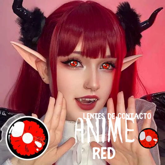 Lentes De Contacto Meetone Halloween Tono Anime red