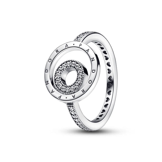 Anillo Pandora signature circulo pave