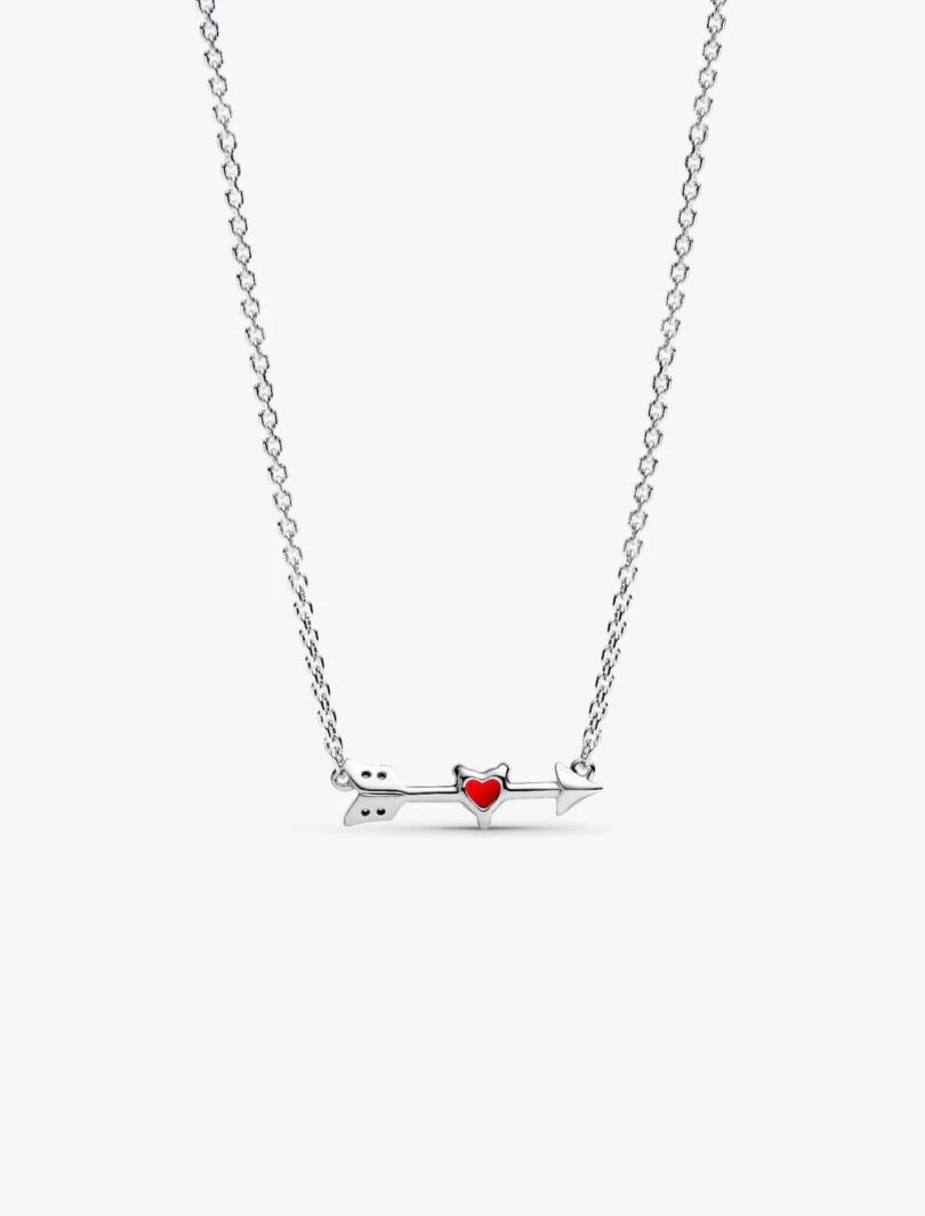 Collar Pandora Flecha y Corazón Cristal de Murano