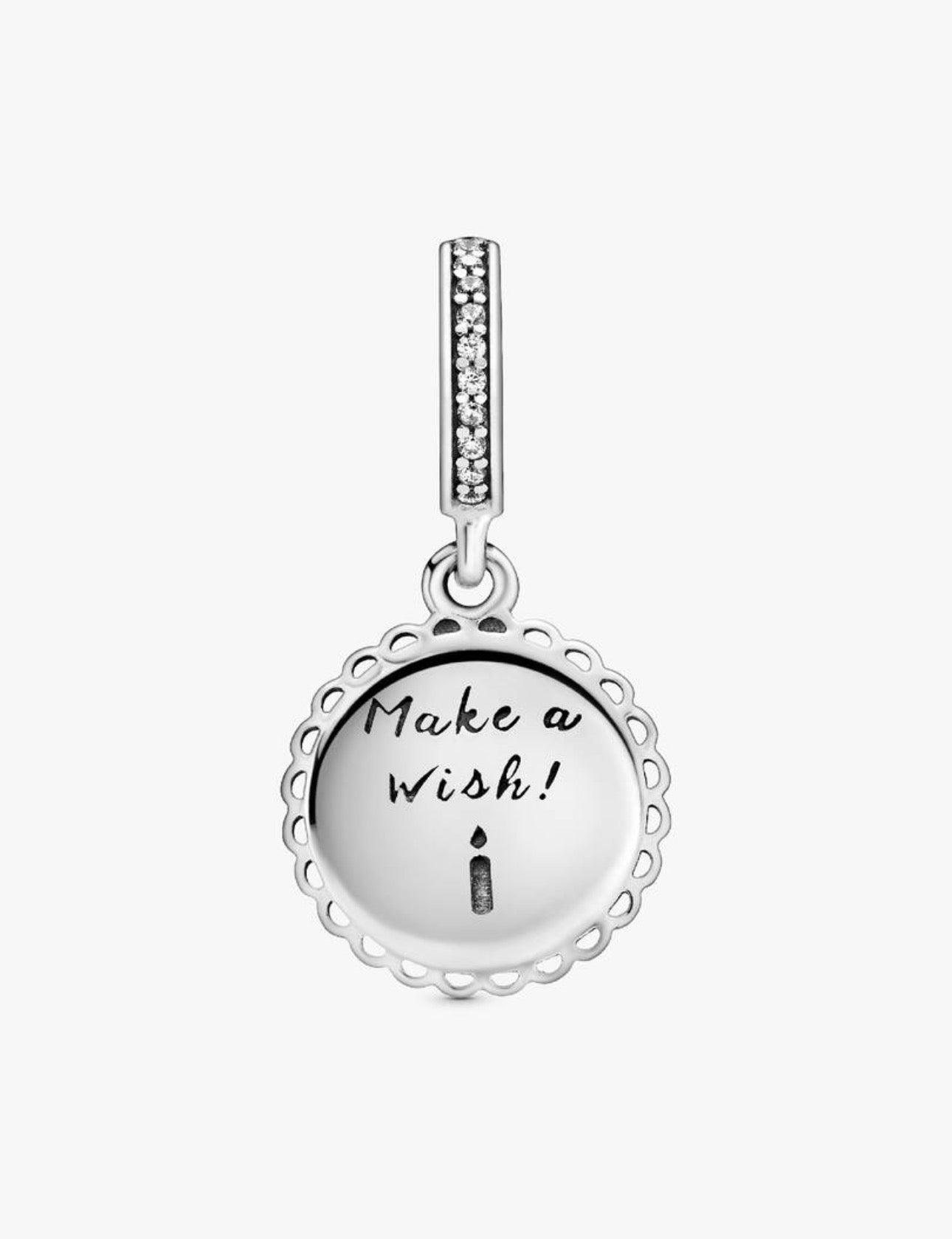 Charm Pandora colgante Pastel de cumpleaños rosa