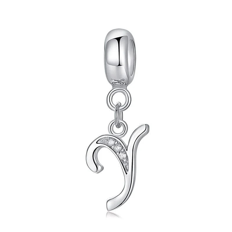 Charm Pandora Inicial Abecedario Cursiva Colgante De La A-Z
