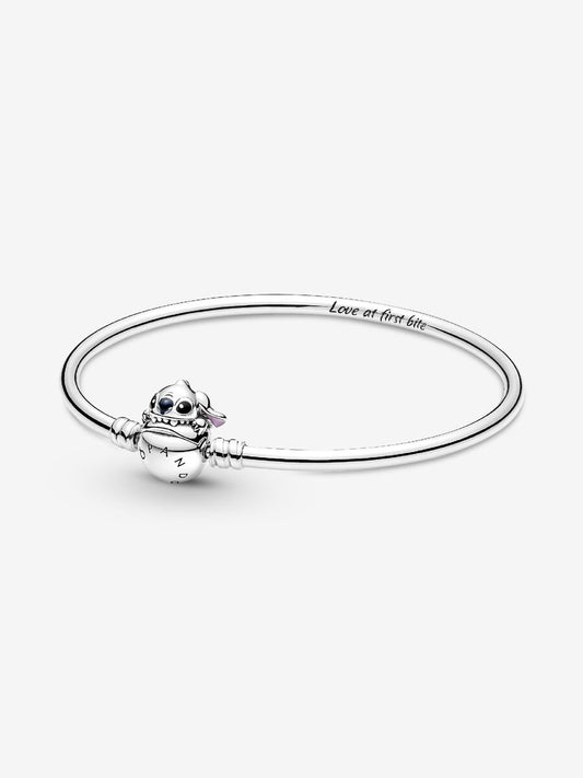 Pulsera Pandora Rígida Moments Cierre Mordisco Stitch de Disney