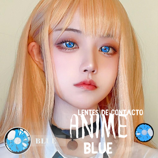 Lentes De Contacto Meetone Halloween Tono Anime Blue
