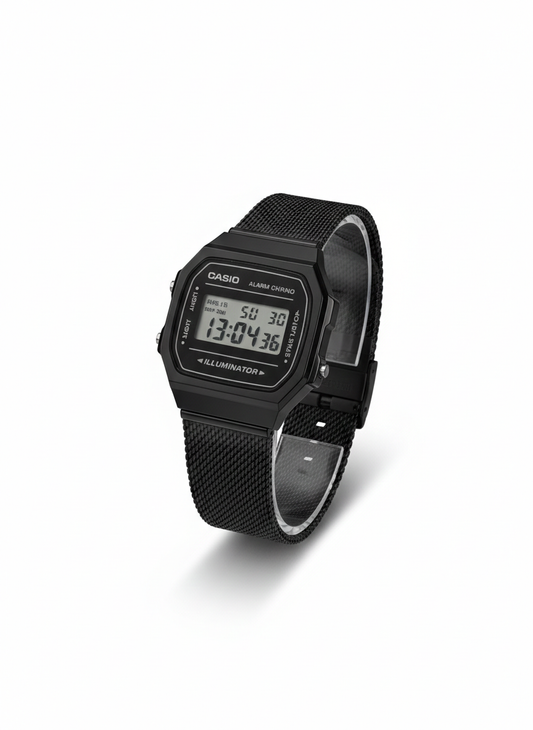 Reloj Casio con Correa de Malla Negro