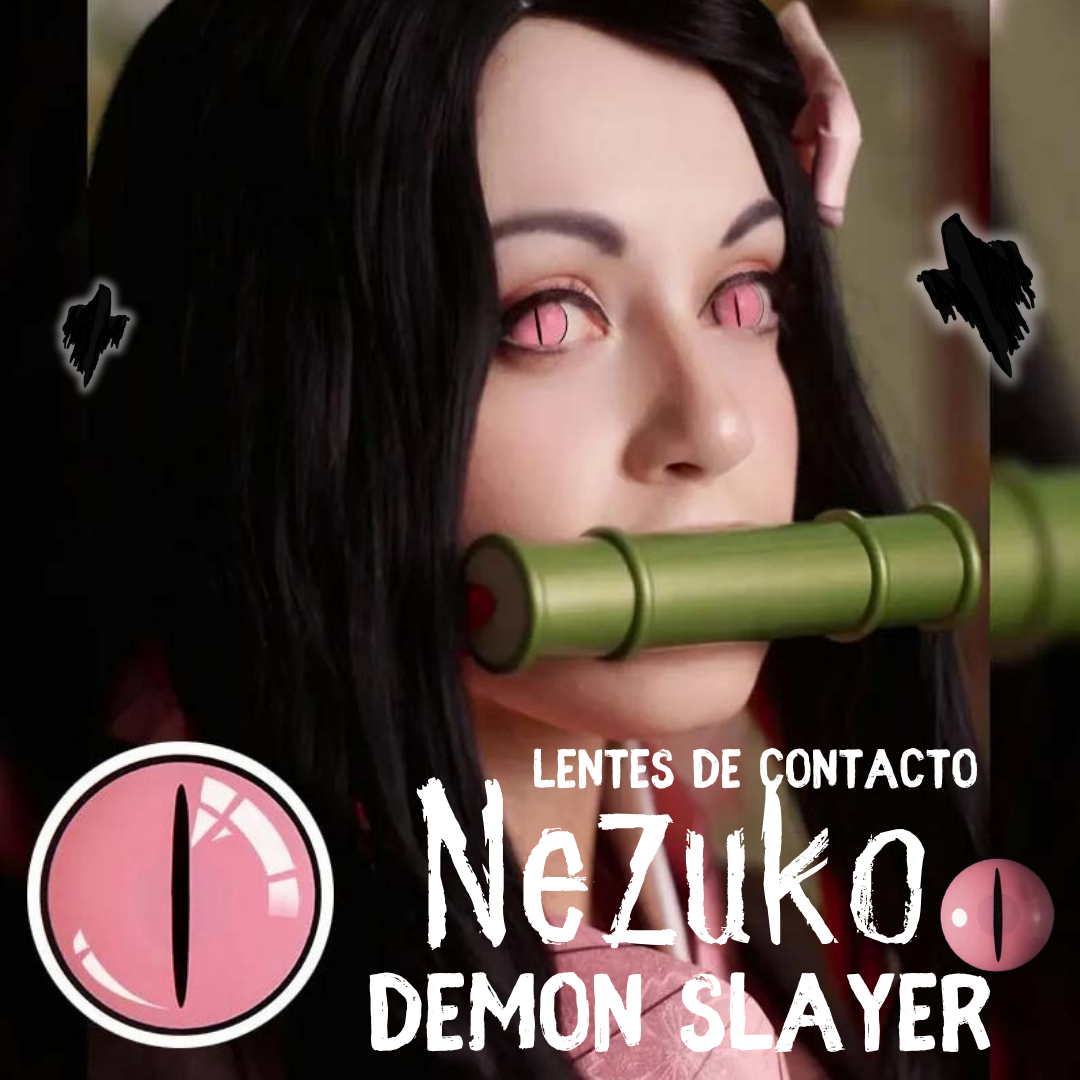 Lentes De Contacto Meetone Halloween Tono Nezuko Demon Slayer