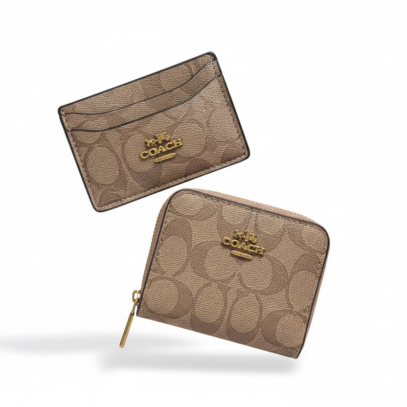 Monedero Con Tarjetero Coach Café
