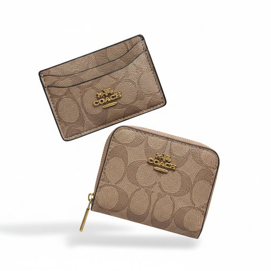 Monedero Con Tarjetero Coach Café