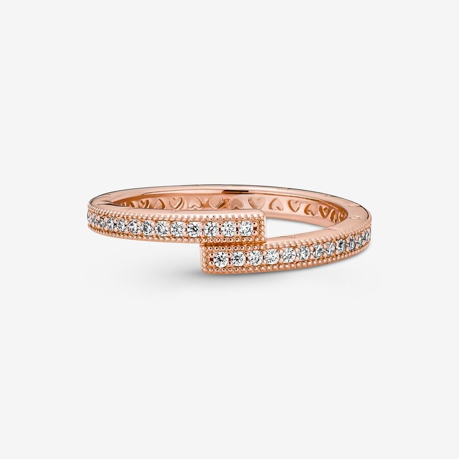 Anillo Pandora Superpuesto Brillante Rose Gold