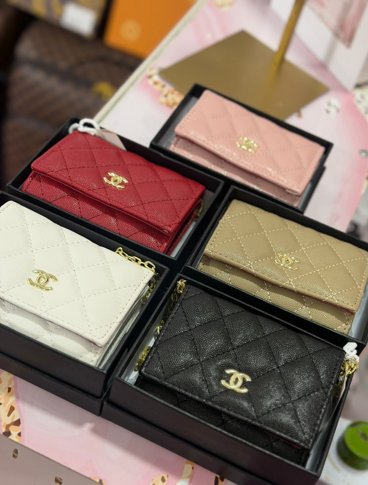 Mini Cartera Chanel Blanca Con Caja