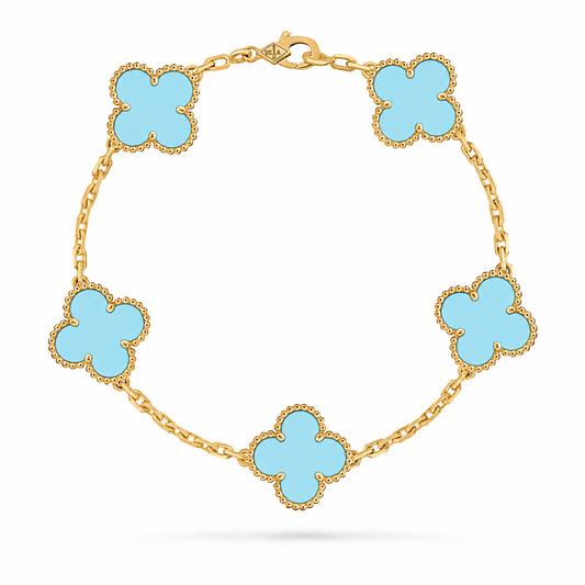 Pulsera Van Cleef Vintage Alhambra Celeste
