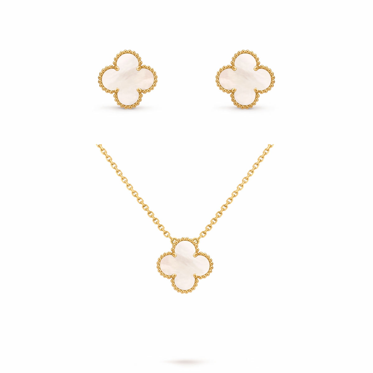 Set Van Cleef Vintage Alhambra Blanco