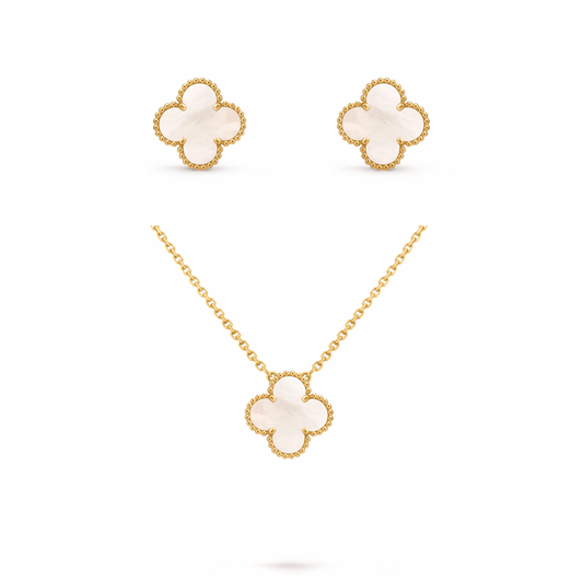 Set Van Cleef Vintage Alhambra Blanco