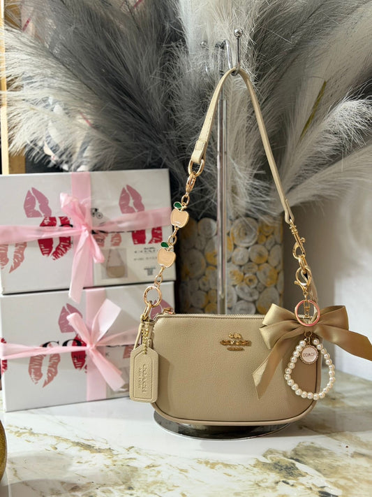 Cartera Coach Nolita 19 Beige con caja de regalo