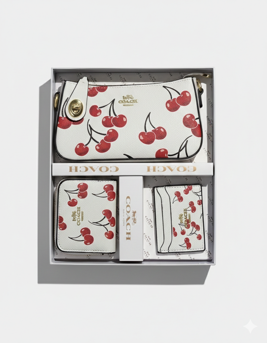 Set de Carteras Coach 3 piezas Cerezas