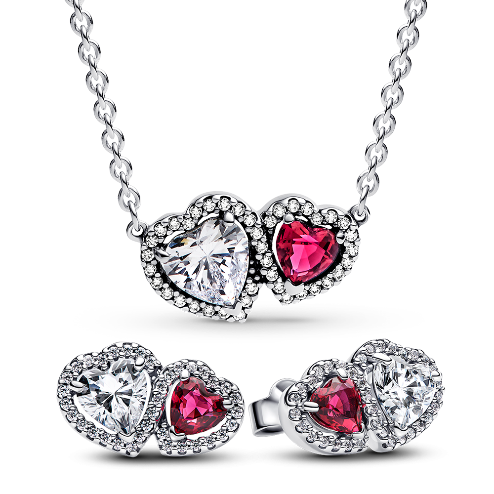 Set De Regalo Pandora doble corazón de el amor
