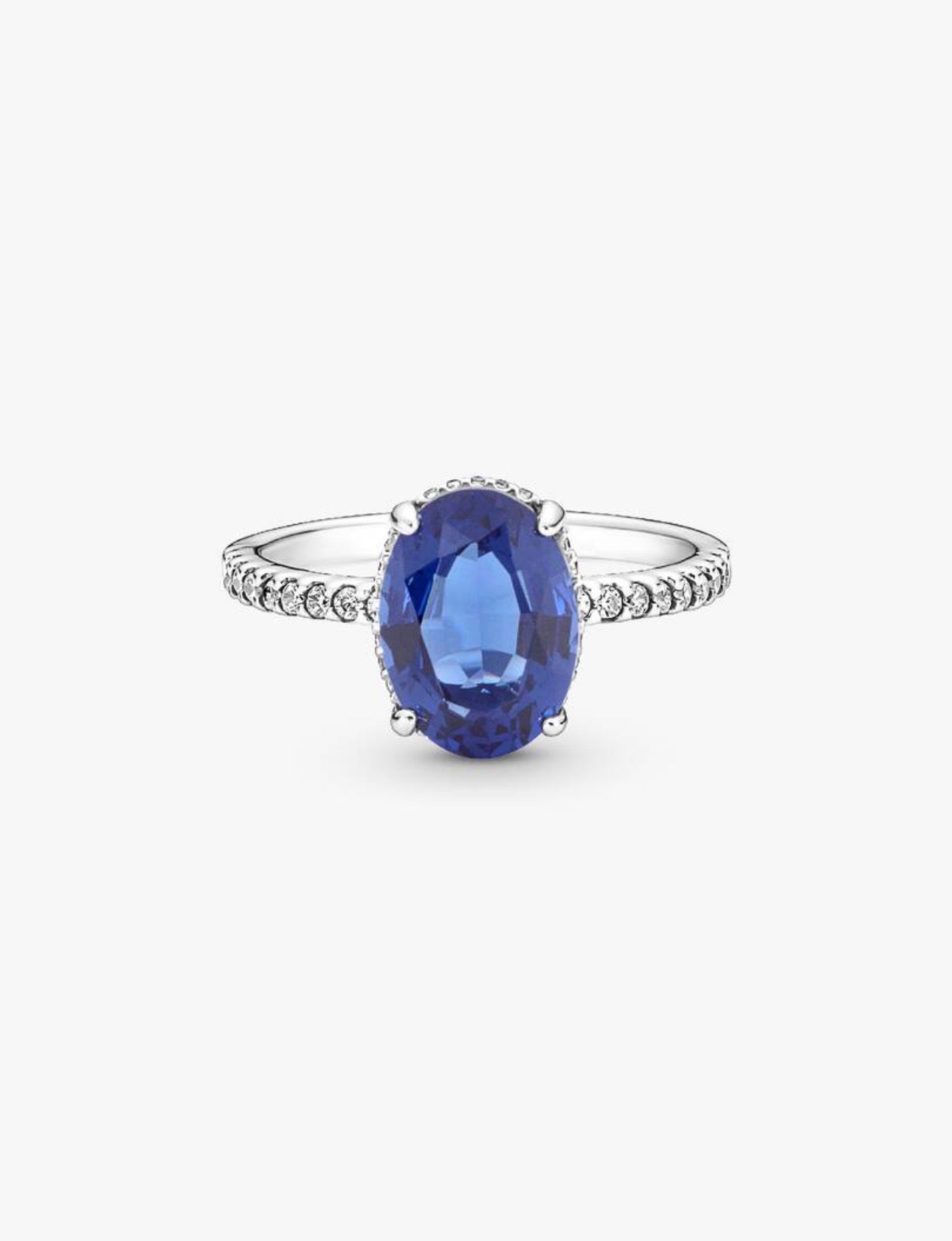 Anillo Pandora Óvalo Azul Brillante