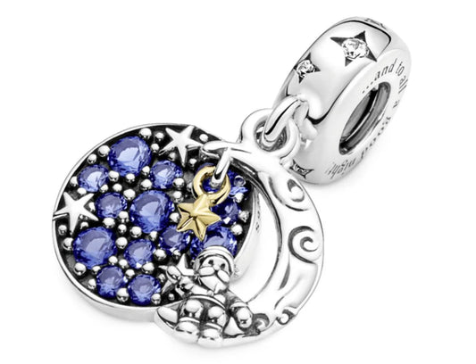 Charm Pandora Colgante De Santa Claus En La Luna