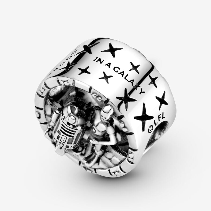 Charm Pandora Star Wars C-3PO and R2-D2 Openwork Charm