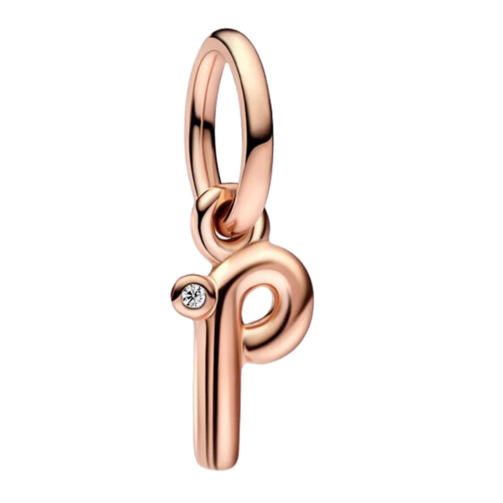 Charm Pandora Inicial Abecedario de la A - Z minúscula Rose Gold