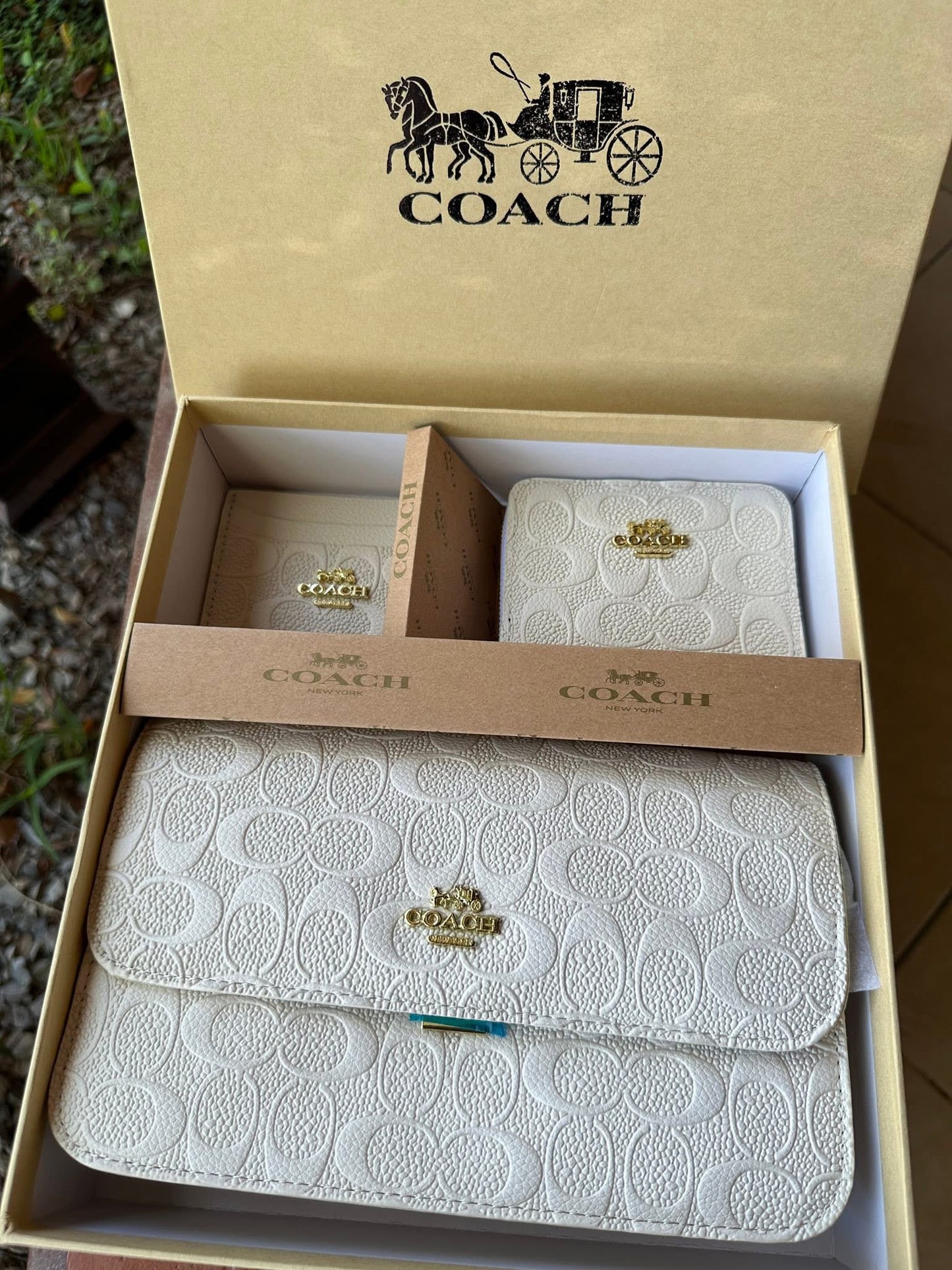 Set Coach De 3 Piezas Tapy Blanco