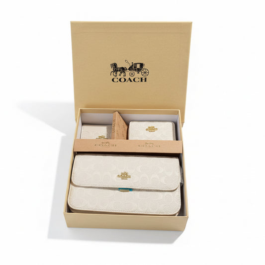 Set Coach De 3 Piezas Tapy Blanco