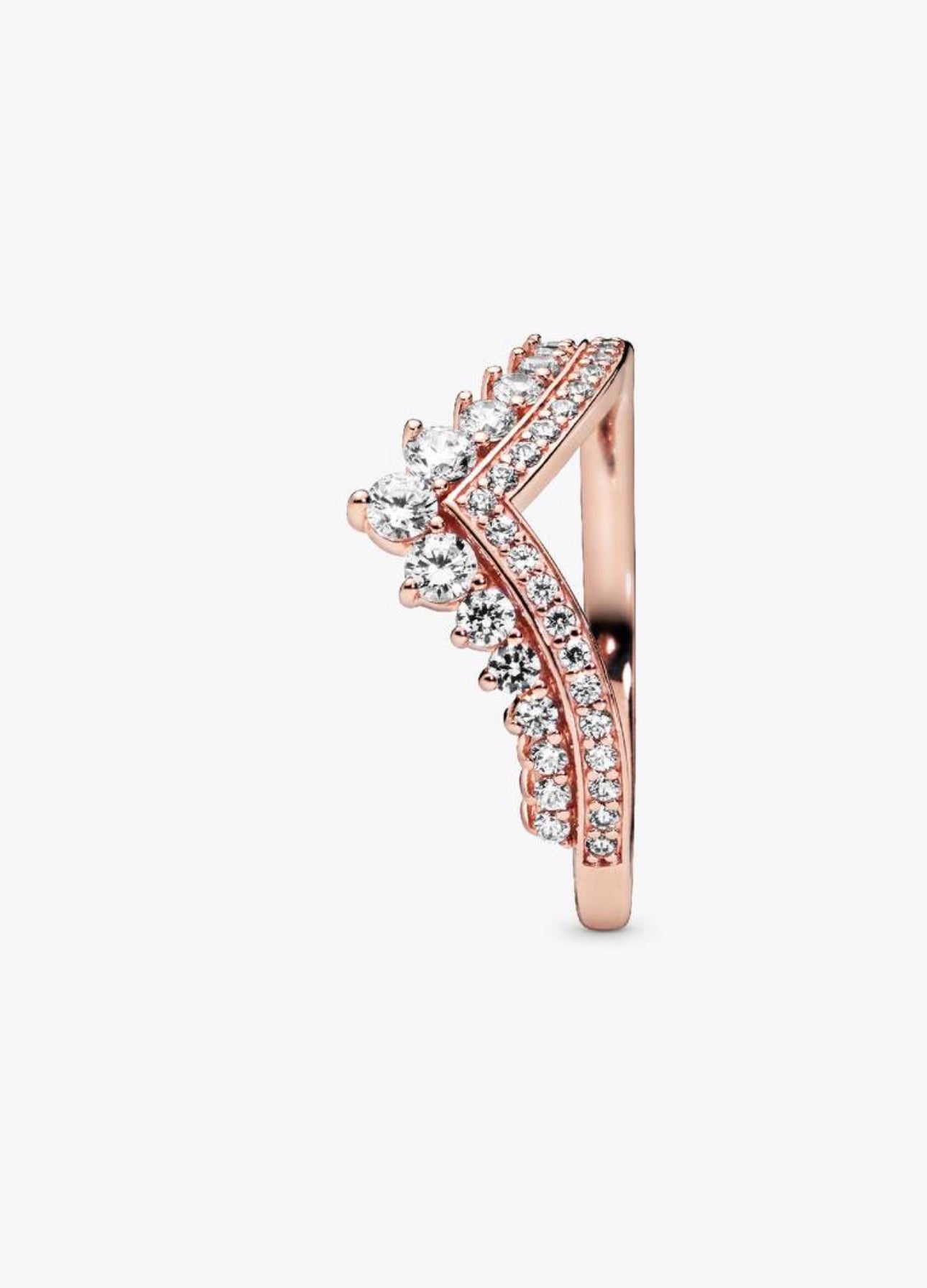 Anillo Pandora Deseo Clásico Princesa En Rose Gold