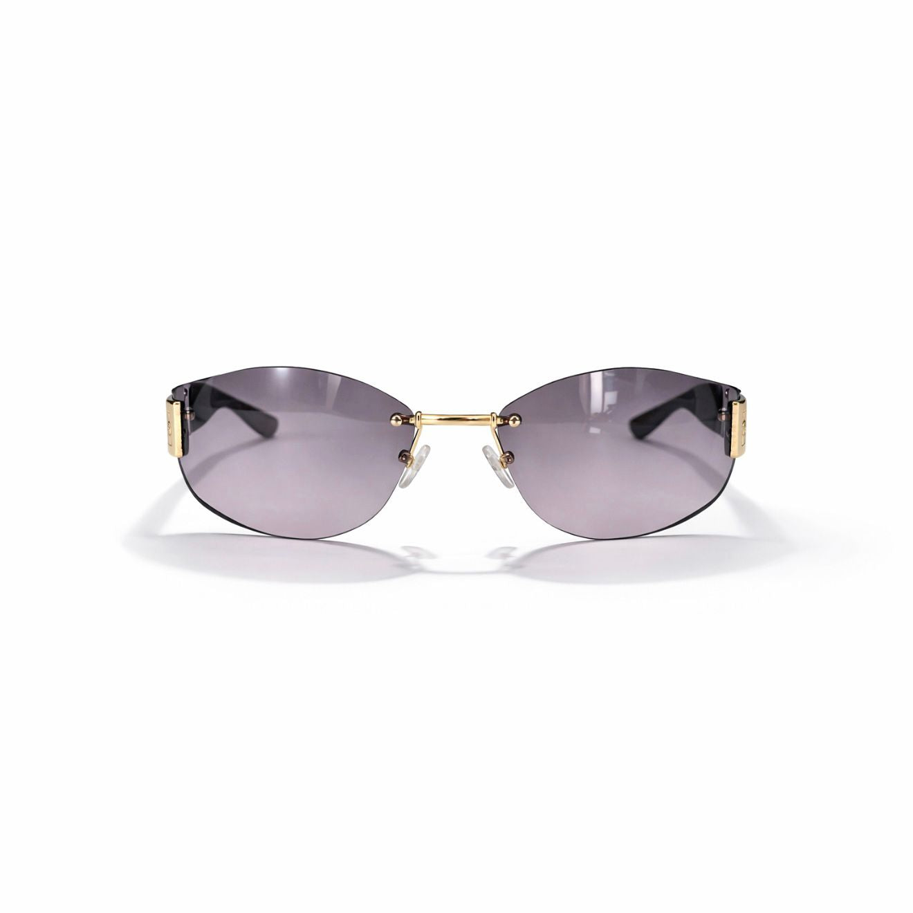 Lentes de sol estilo Fendi sin bordes en color Morado oscuro