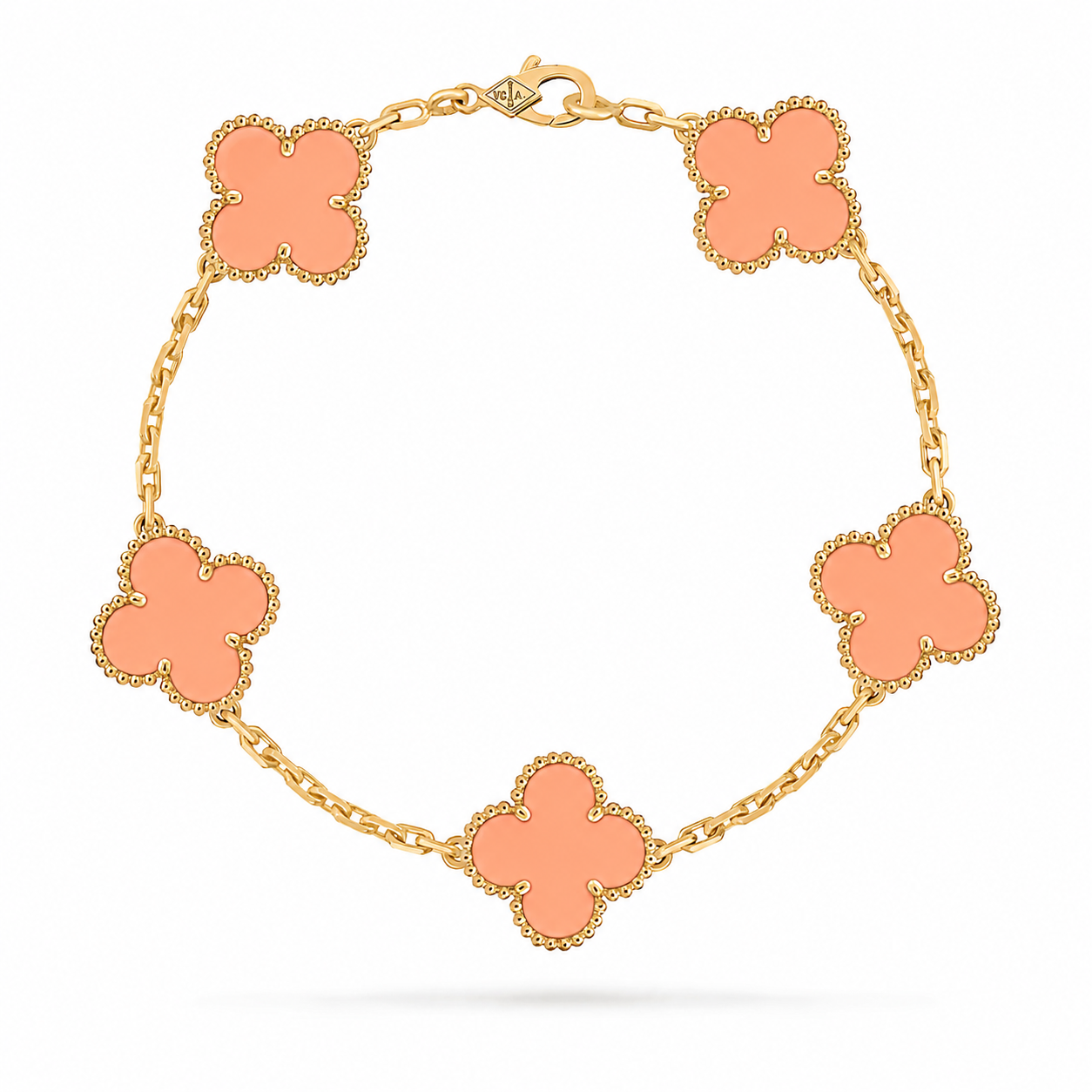 Pulsera Van Cleef Vintage Alhambra Salmón
